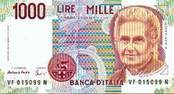 1,000 lire note